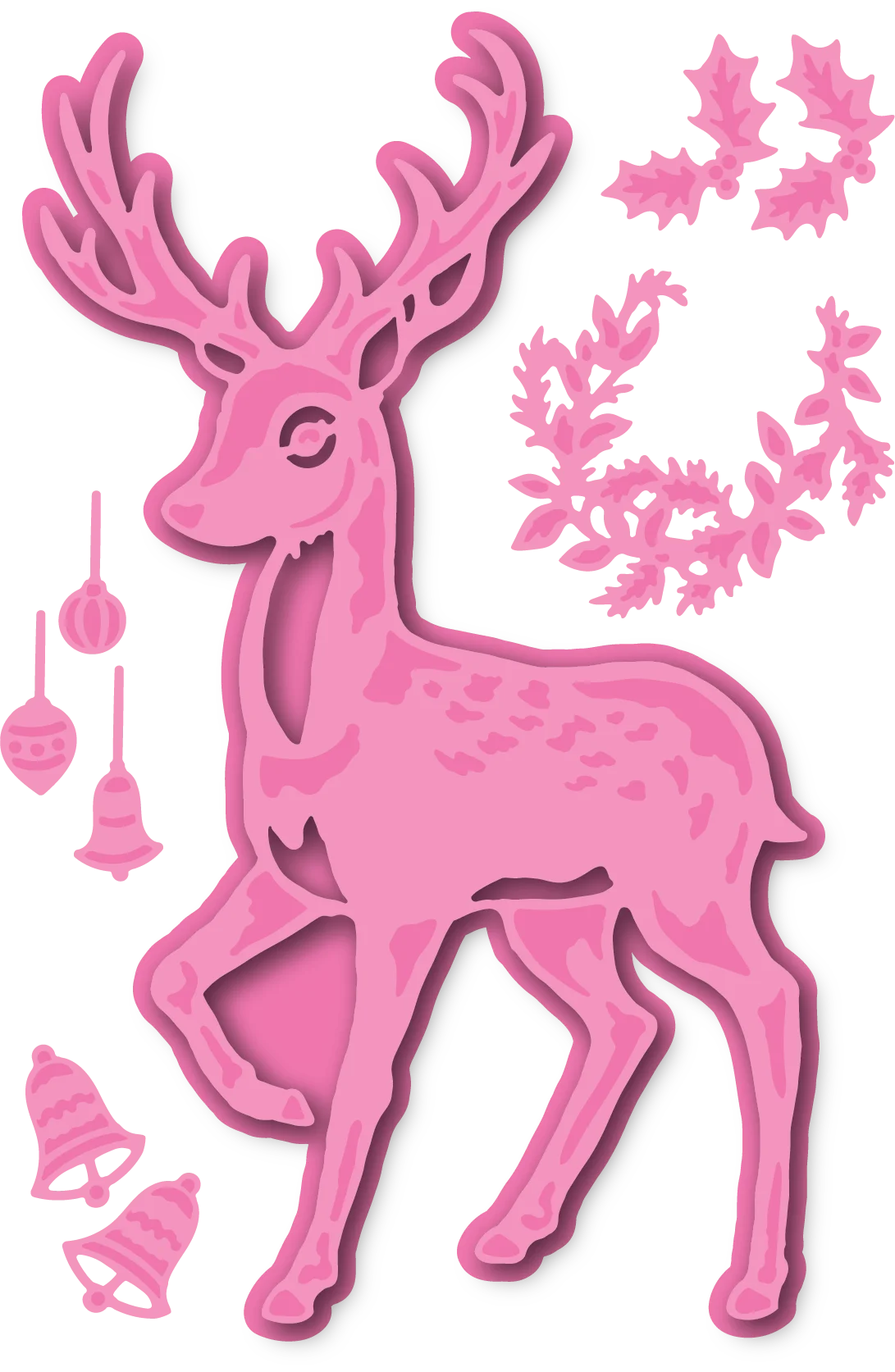 RUDOLPH Северный металлический вырезанный штамп для скрапбукинга ремесленный