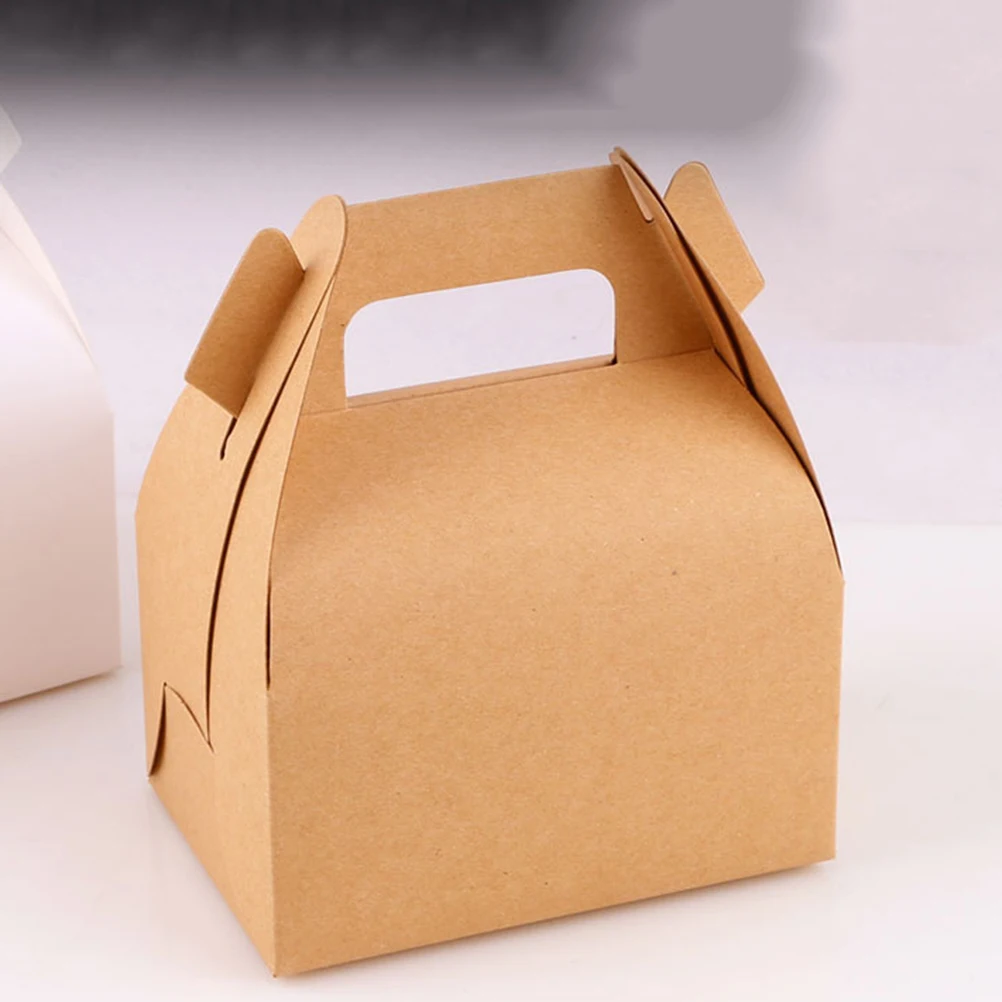 12 шт. упаковочная коробка из крафт бумаги для торта Подарочная конфет вечерние