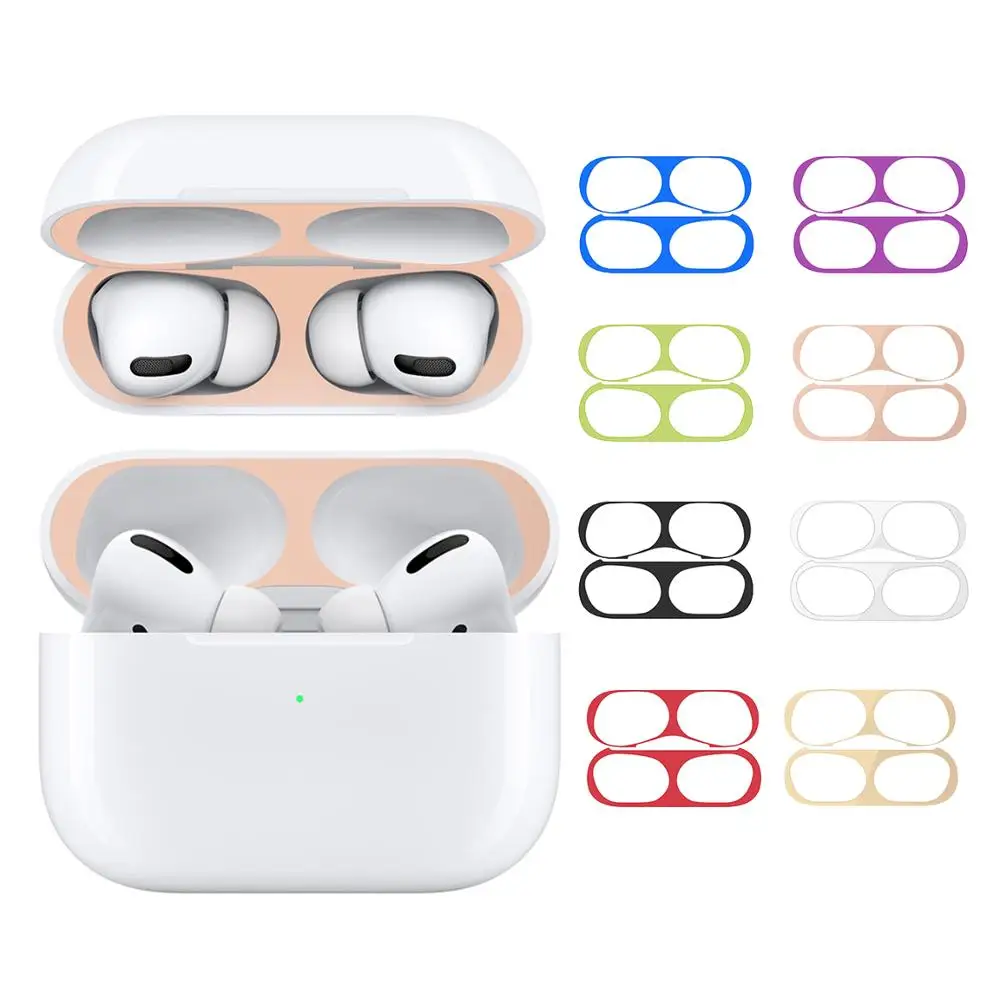 Для AirPods Pro металлическая Пылезащитная наклейка для 3 ультратонкий аксессуар