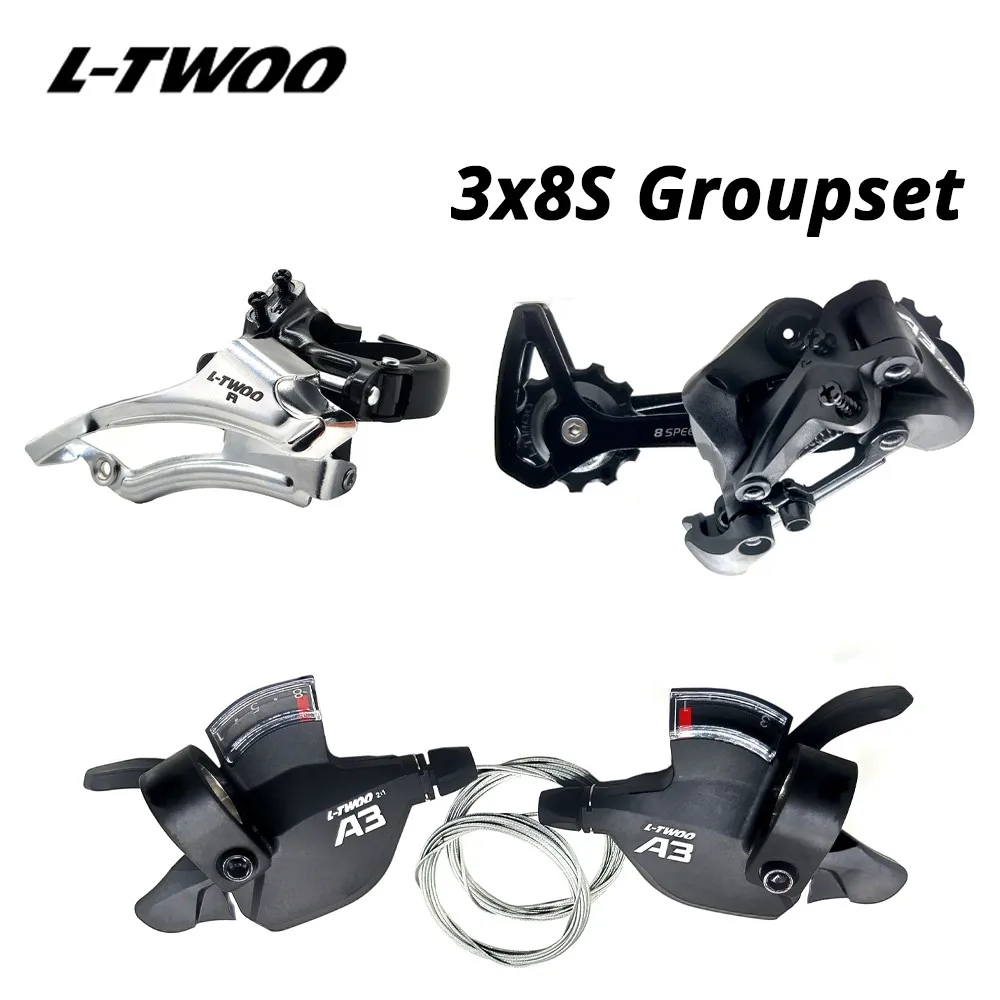 LTWOO A3 3X8 24 Speed Derailleurs Groupset 8s Shifter Lever Front Derailleur 8 Speed Rear Switches