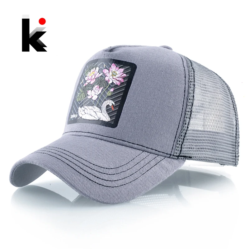 Snapback Бейсбол Кепки с патч Лебедь Для женщин регулируемые бейсбольные кепки