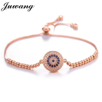 juwang adjustable bracelet bangle for women captivate bar slider brilliant cz rose gold color jewelry pulseira feminia