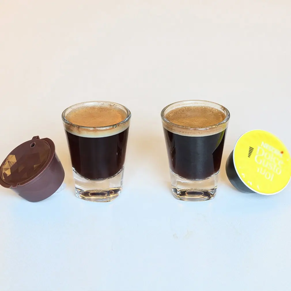 Reusable Coffee Capsule Pod Filter Cups Set With Spoon Brush Eco Friendly Stainless Steel Mesh Suitable For Dolce Gusto | Дом и сад
