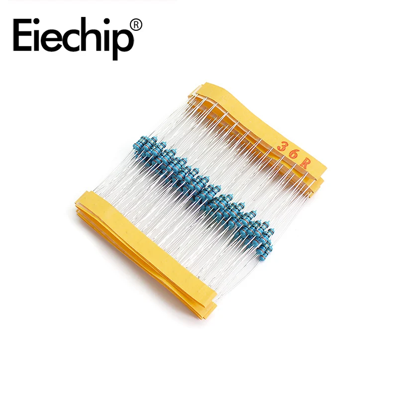 

100pcs/lot 1/4W 1% Metal film resistor 36R 0.25W resistance 36 ohm Throught Hole