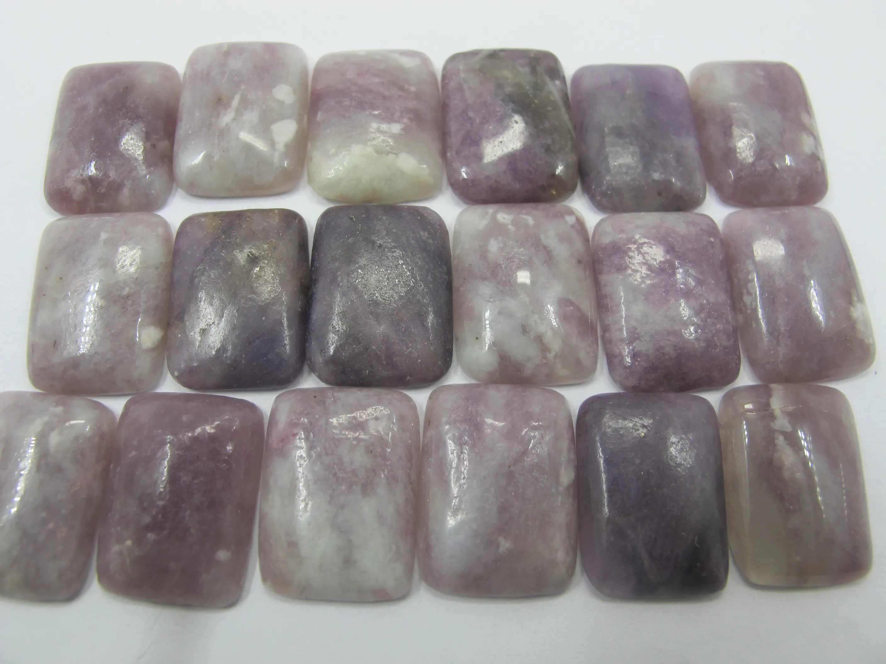 

Natural Purple Lepidolite Bead Cabochon 15x20mm Rectangle Gem Stone Cabochon,Jewelry Ring Face Pendnat,10pcs/lot