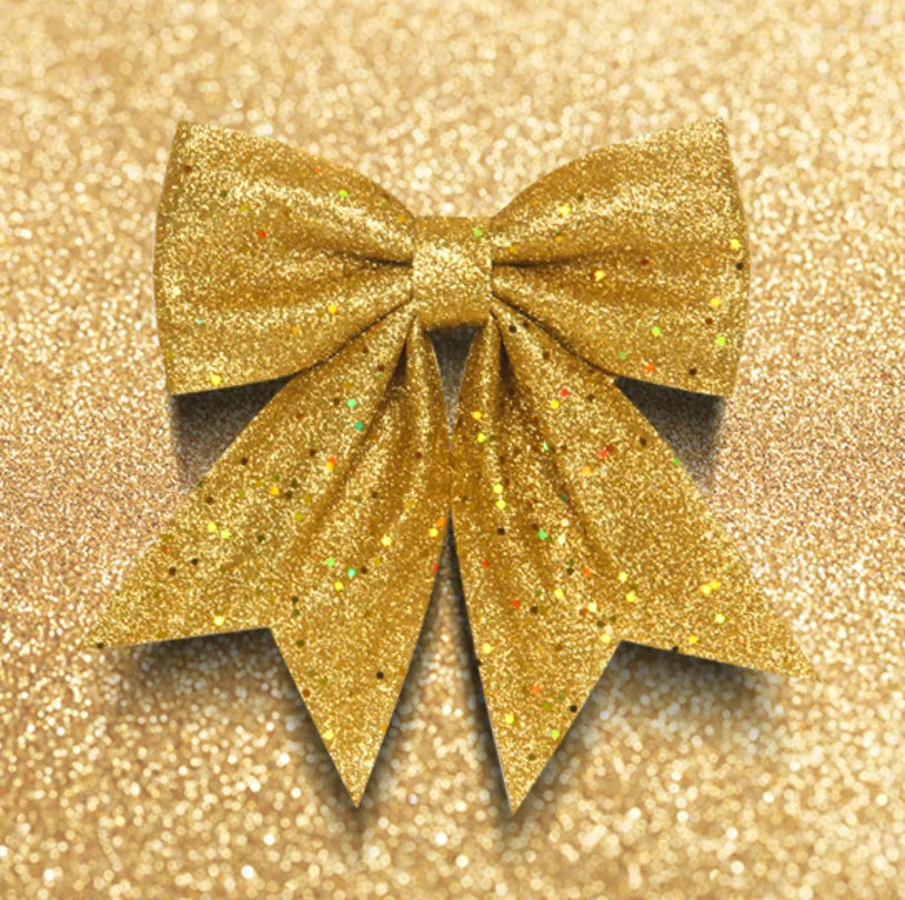 2 шт. золотистый Серебристый Рождественский лук Искусственная елка декоративный