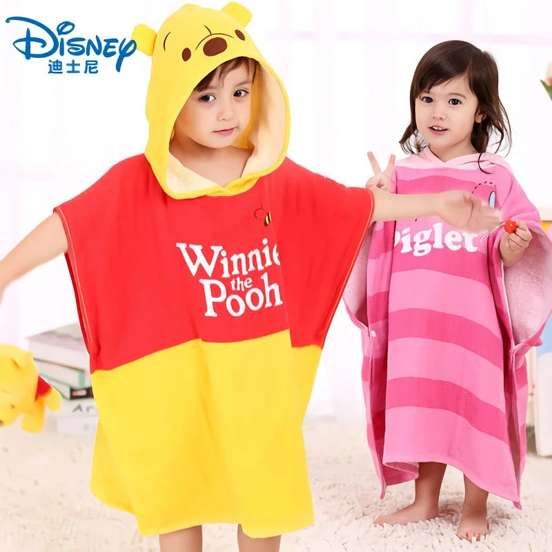

Disney 100% Cotton Kids Bath Towel Hood Children Bathrobe Boy Beach Towels Soft Absorbent Chic Towel Home Bathroom Gifts