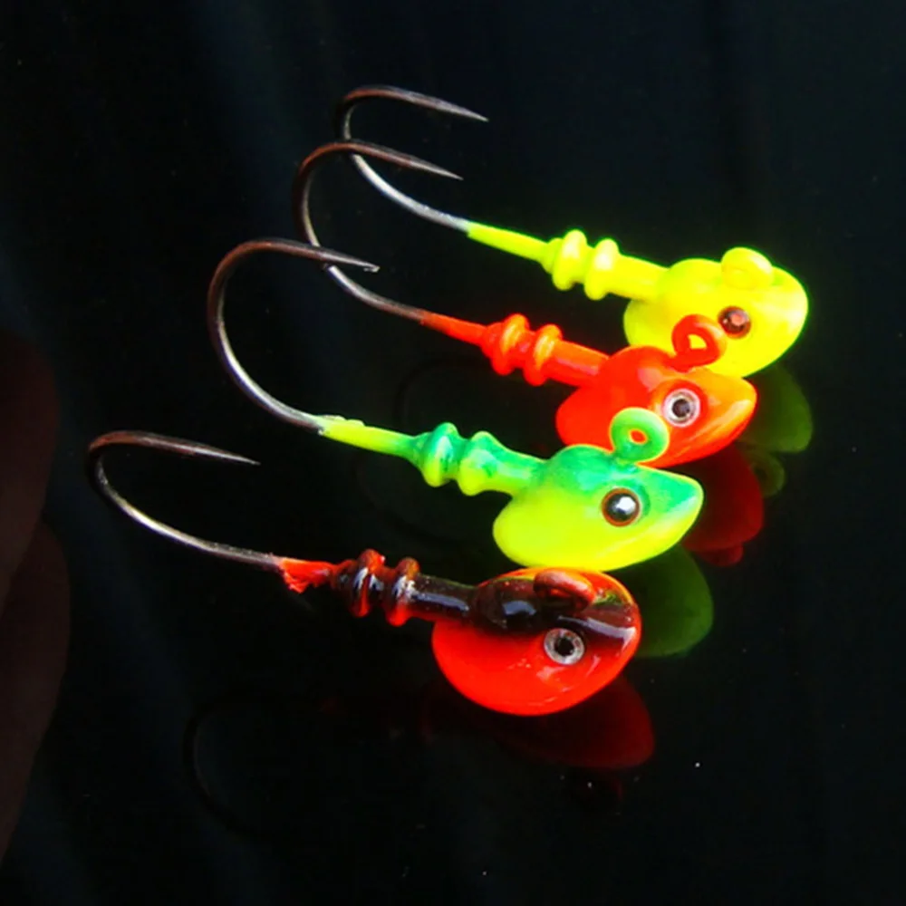 

9pcs Lure Lead Head Hook Fishing Baits Fish Head Shape Fishing Baits Bionic Fresh Lures Fishing Accessaries (7g, 10g, 14g, 3pcs