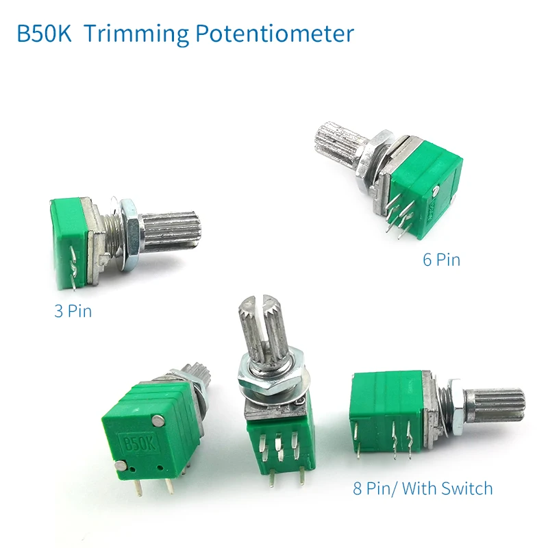 UNISIAN B50K запечатывания Potentiomete 3/6/ 8pin RV097NS двойной потенциометр для обрезки с