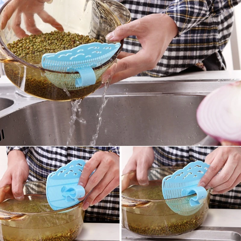 1 шт. улыбка может закрепить Тип очистки сито для мытья риса крылом устройство
