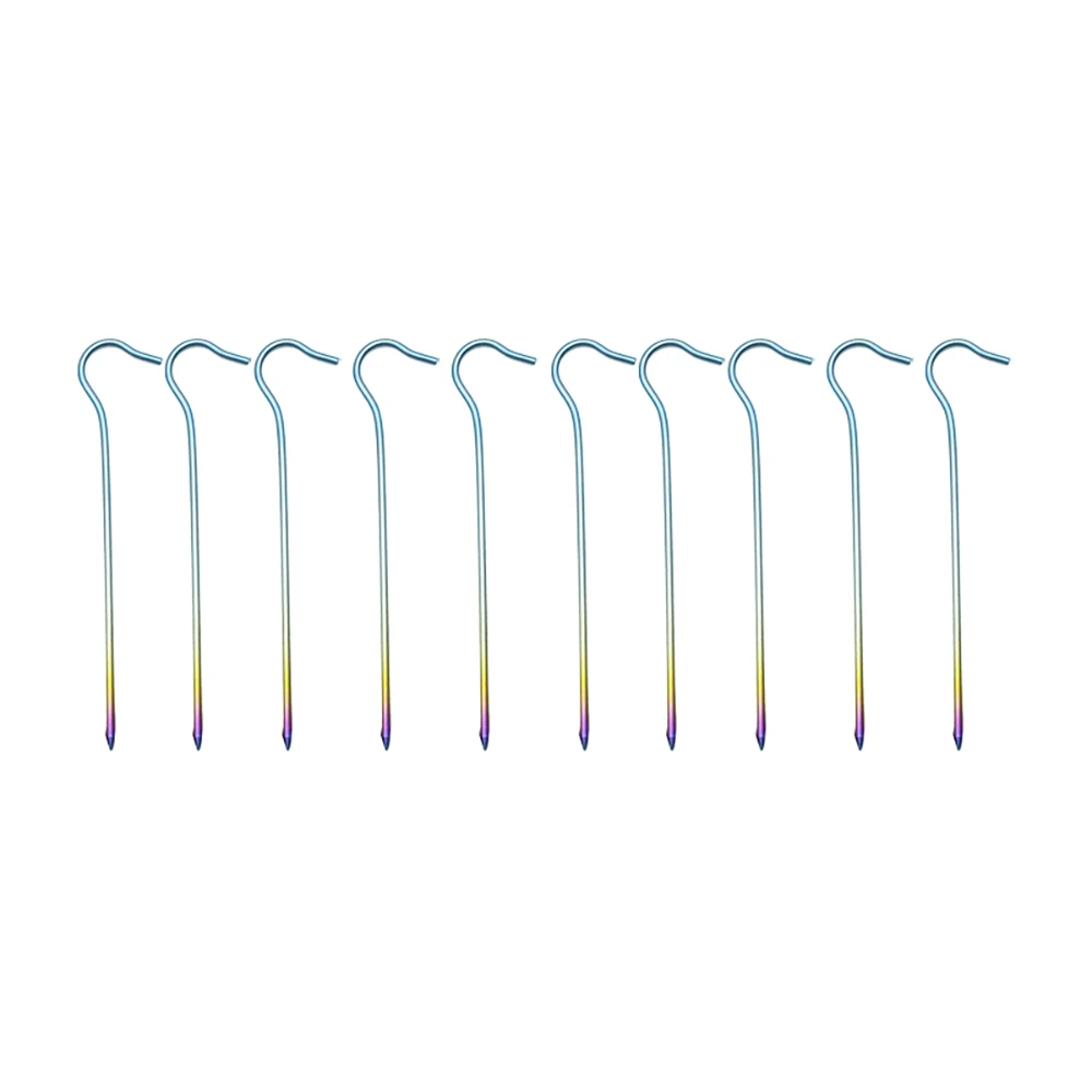 

10 шт. из титана для палатки Peg V Shape титановый шип ветрозащитный Открытый Кемпинг из титана для палатки аксессуары для ногтей из титана для па...