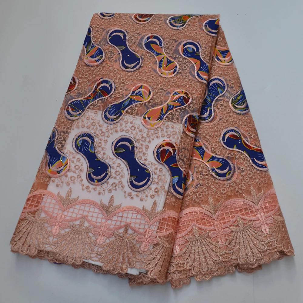 Нигерийские вышитые камни африканские французские сетчатые кружевные ткани