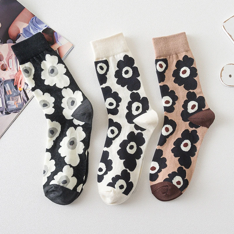 Носки короткие женские в стиле Харадзюку хлопок цвет ассортименте|Носки| |