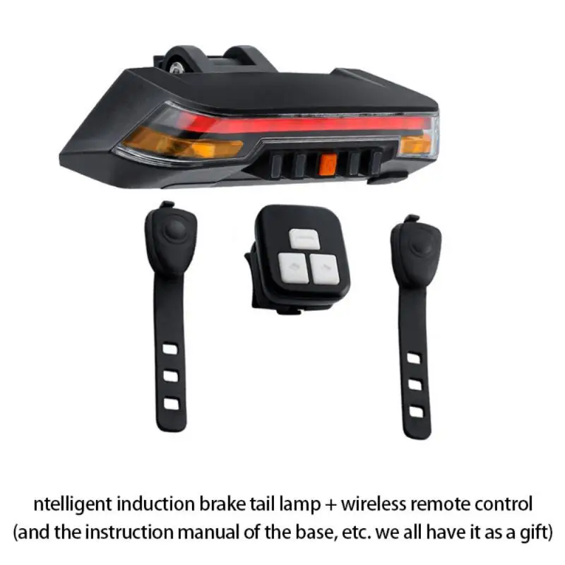 

Eight Luminous Modes Bicycle Lights IPX6 Intelligent Steering Taillight 2000mah Light-induced Taillights Wireless Bicycle Lights
