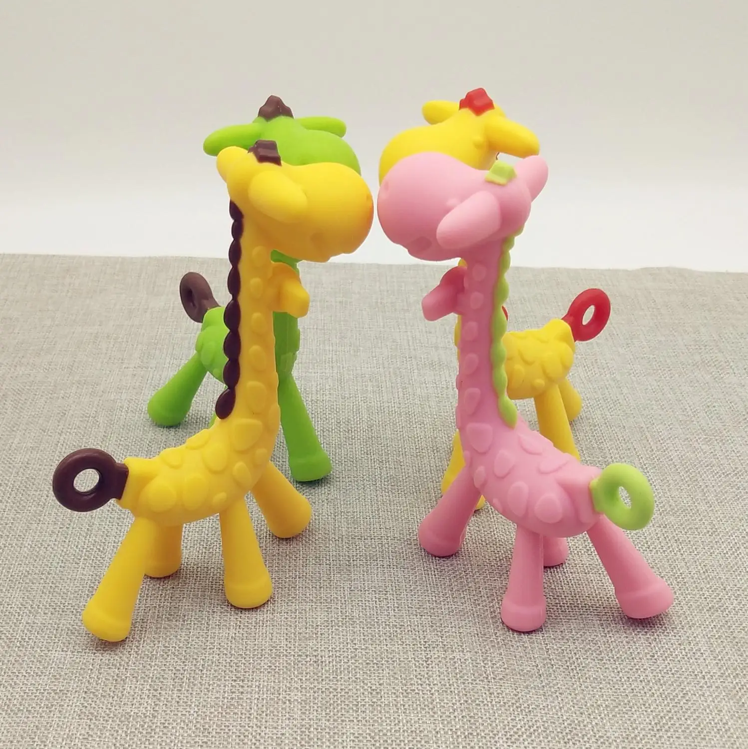 

Baby teeth that fawn molar rod giraffe to bite the teether safty Baby Teether Pacifier Cartoon Teething Nursing Silicone