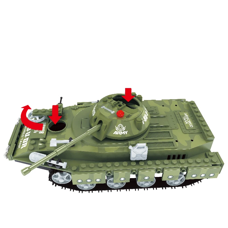 AUSINI конструктор городская модель военного танка игрушки для мальчиков