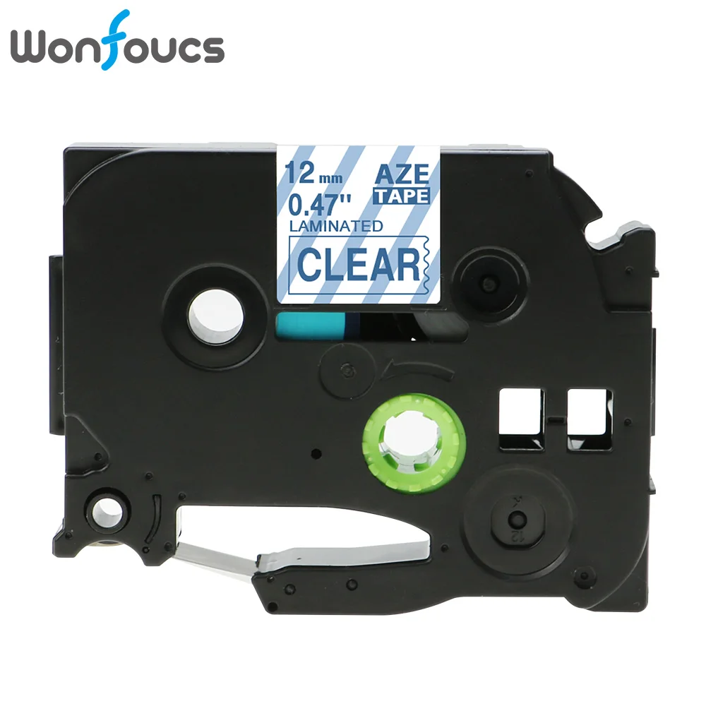 Blue on Clear Wonfoucs совместимый TZe231 Brother tze ленты tz231 tze-231 tz131 для P-сенсорный принтер PT-D210 12 мм ленты с лейблом этикетки кассеты - Цвет: Blue on Clear