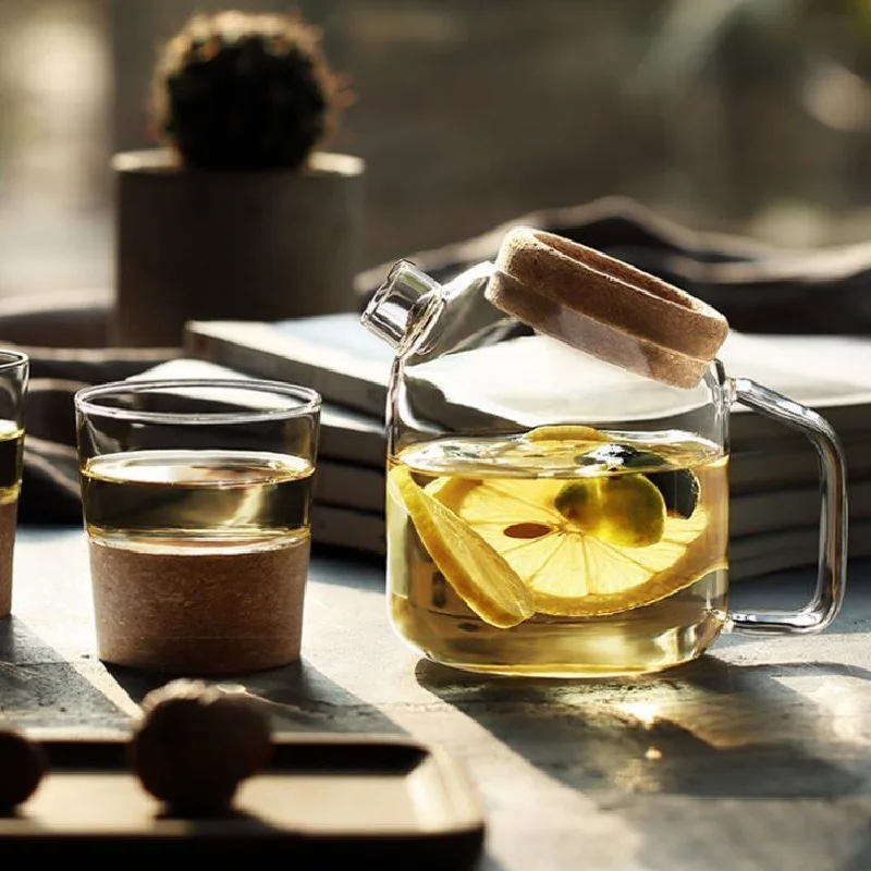 Стеклянный кувшин для воды графин сока пробка большая емкость термостойкий