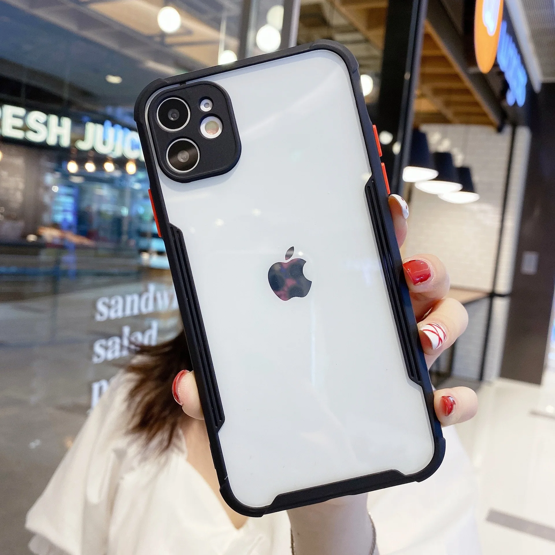 transparent phone case for apple iphone 11 12 pro max mini se 2020 x xr xs max camera candy color protection back cover free global shipping