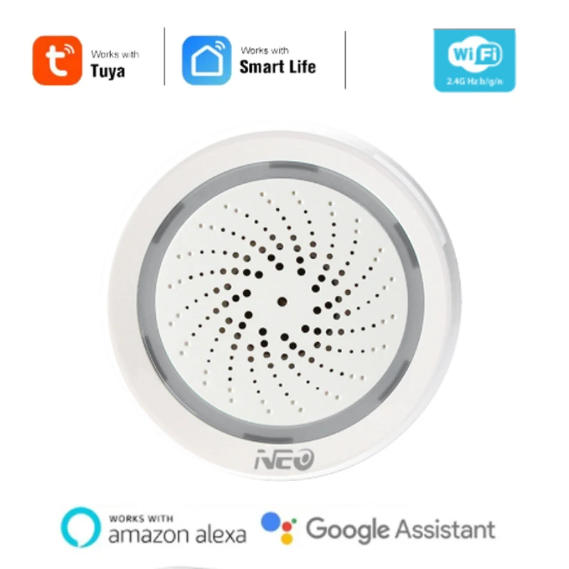 

Беспроводная Wi-Fi-сигнализация Tuya со звуковым сигналом, 100 дБ