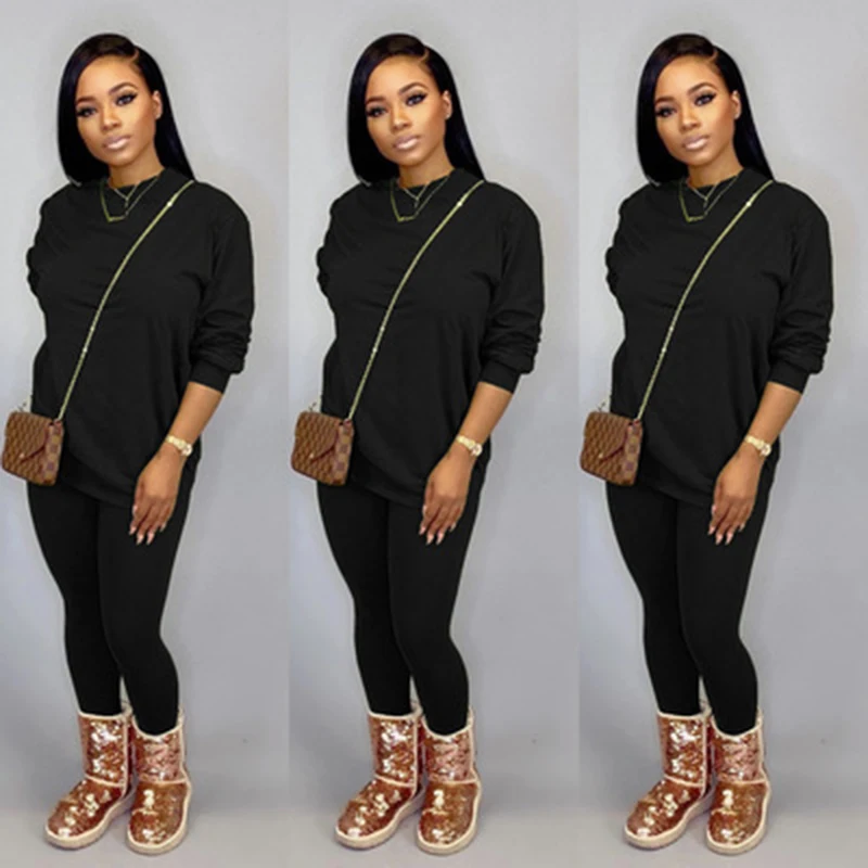 

Vestidos De Muje; Сезон весна-осень; Модная кофта с длинным рукавом черного цвета с длинными рукавами и с круглым вырезом, свитер для повседневной н...