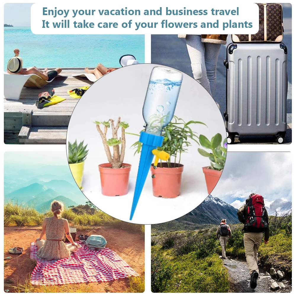 

6Pcs Plant Waterer Self Watering Spikes Plant Watering Devices With Slow Release Control Valve Switch Automatic Watering Spike
