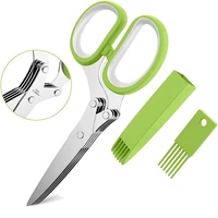 maiyue multipurpose kitchen chopping shear layers stainless steel knives shredded rosemary scallion cutter herb chopped tool