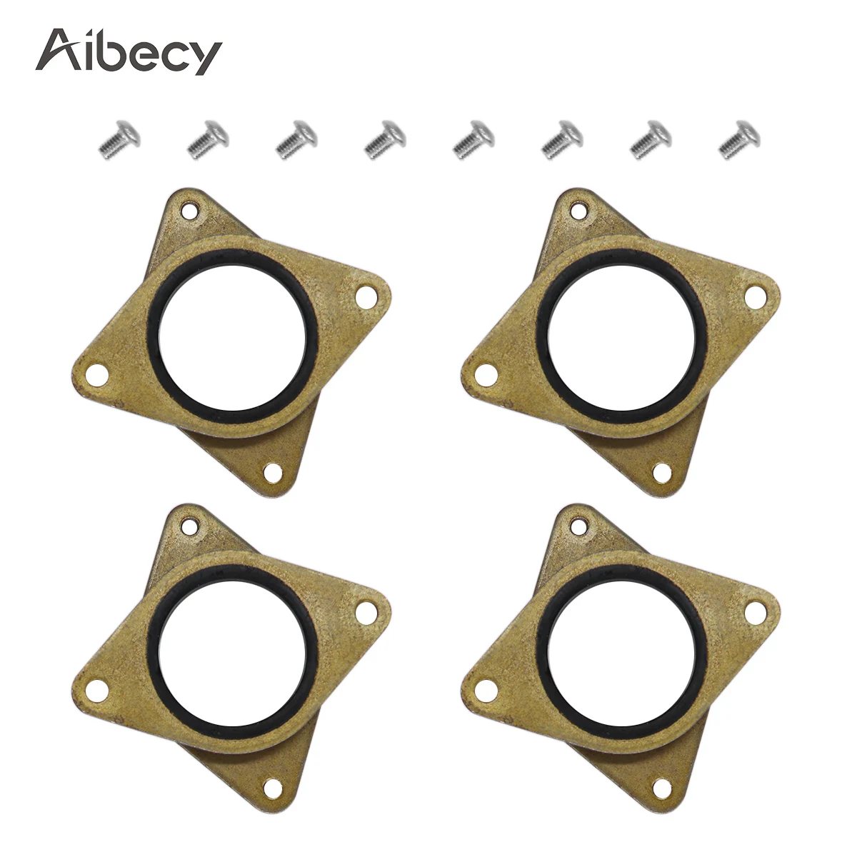 Aibecy, 4 шт., латунный и резиновый шаговый двигатель, Виброгаситель, амортизатор с винтами M3 для NEMA 17, шаговый двигатель