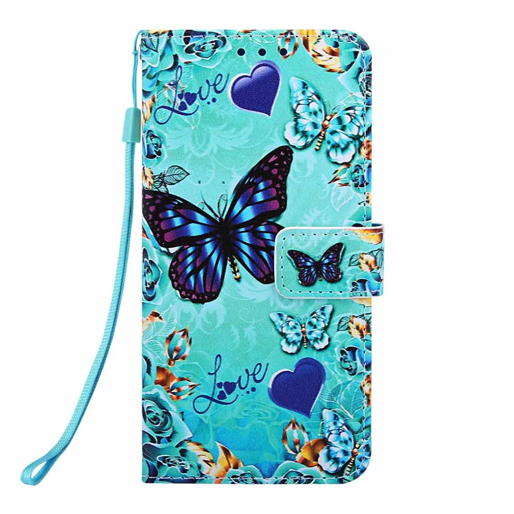 Love Butterfly Чехол для iPhone 11 Pro Max Caps С Рисунком Тигра и панды, флип-чехол со слотом для карт, чехол для iPhone XR X XS 6 6S 7 8 Plus 8 Plus, чехол Fundas - Цвет: Love Butterfly