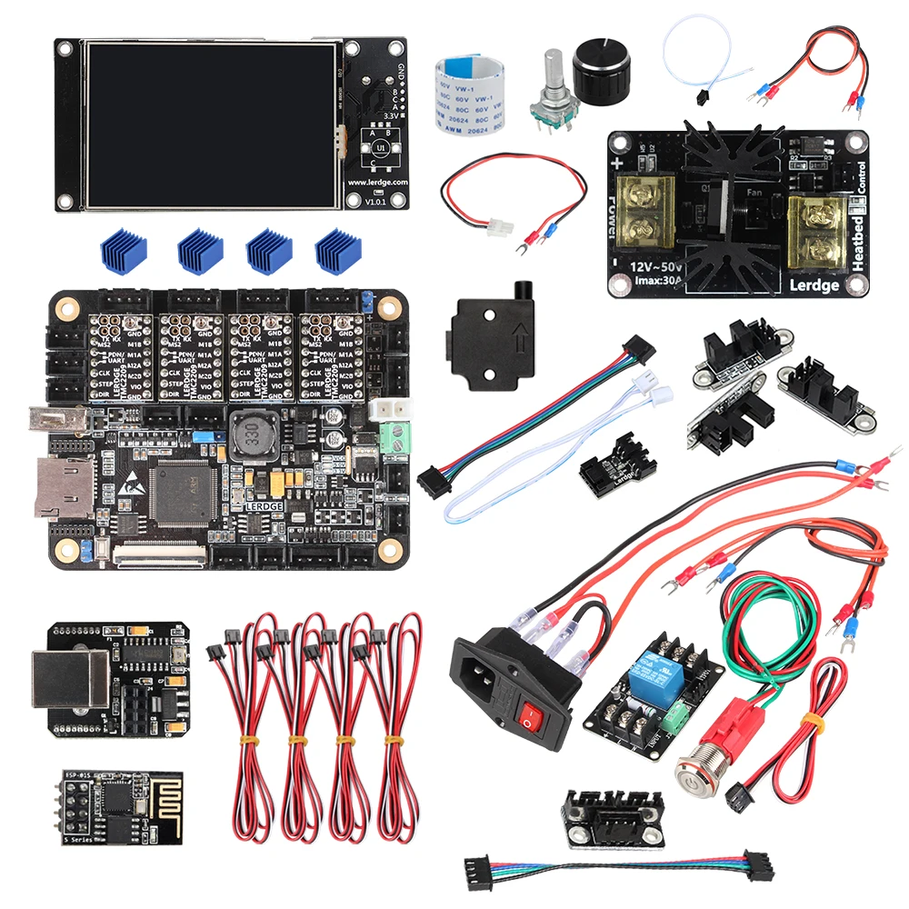 

3DSWAY 3D Printer Parts 32 Bit Lerdge X Board X2 Kit Motherboard TMC2209 Driver UART DIY Control Main Board 256 Subdivision