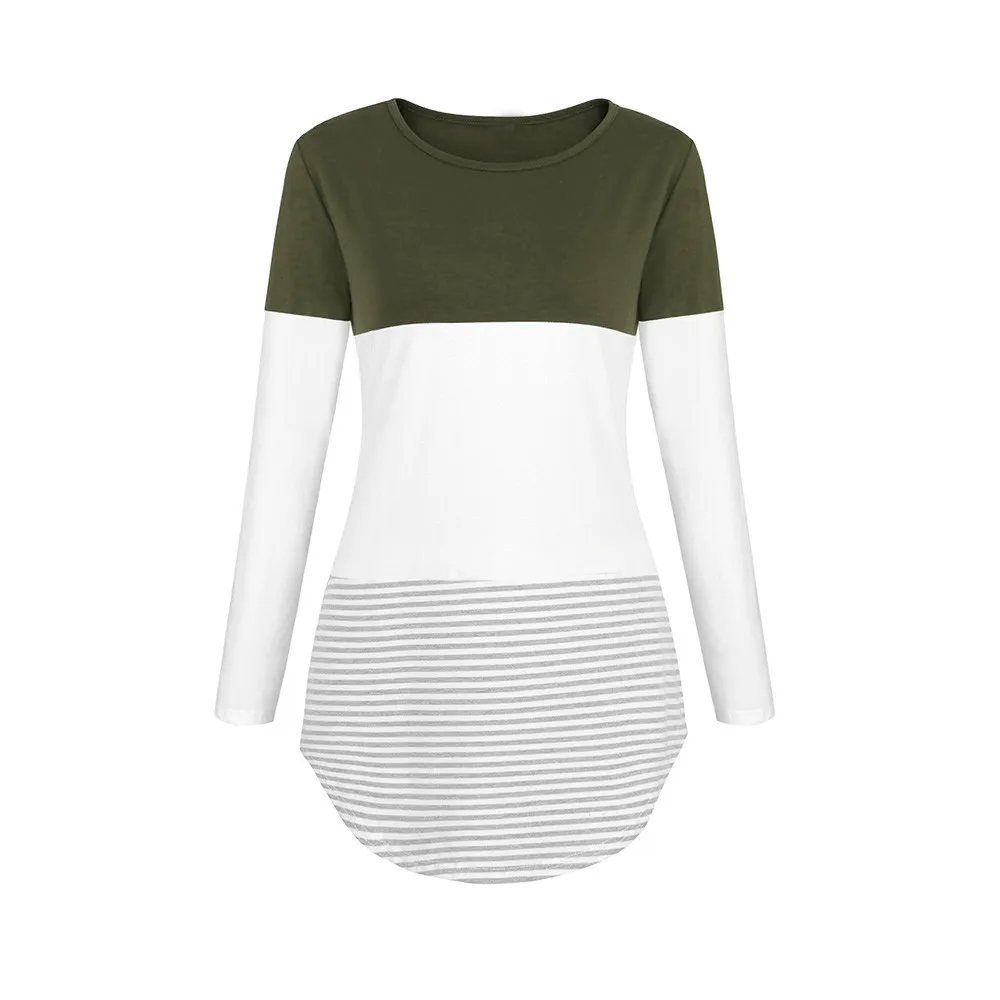 ARLONEET женский топ для беременных и кормящих мам с длинным рукавом одежда в полоску