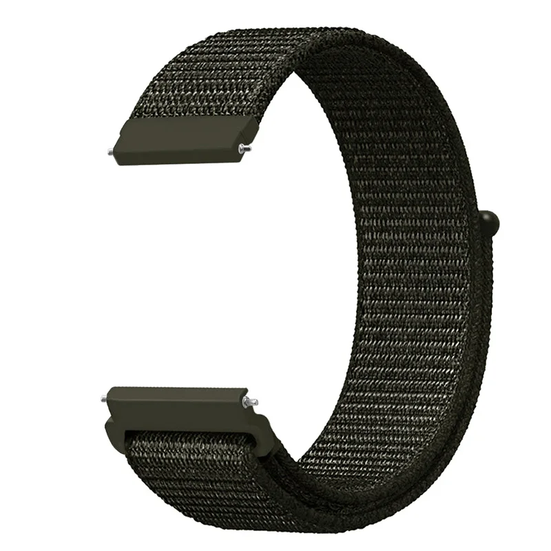 Khaki 20 мм 22 мм часы нейлоновый ремешок для Huami Amazfit BipSport петля ремешок для Huami Amazfit GtR 47 мм 42 мм ремешок/Stratos/Pace - Цвет ремешка: Khaki
