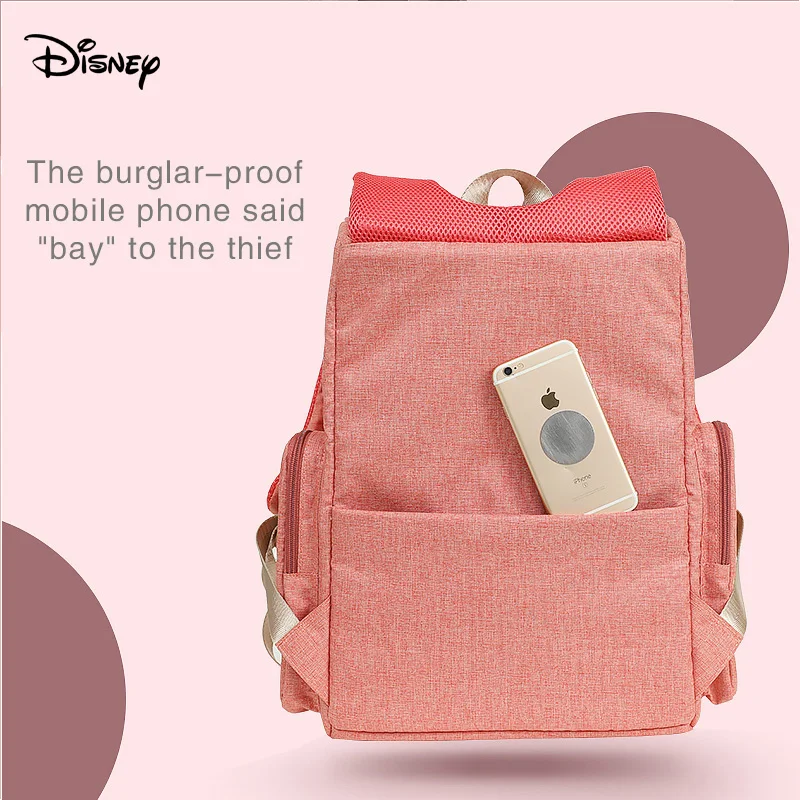 

Disney diaper bag with usb mummy bag mickey mouse bag Zipper Multi-functional maternal and child bag wetbag travel backpack