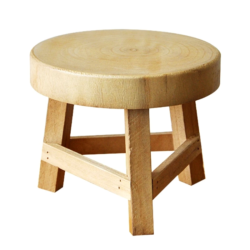 

68UE Round Plant Stand Indoor Wooden Flower Pot Solid Wood Garden Display Stands Planter Rack Holder for Living Room Entryway
