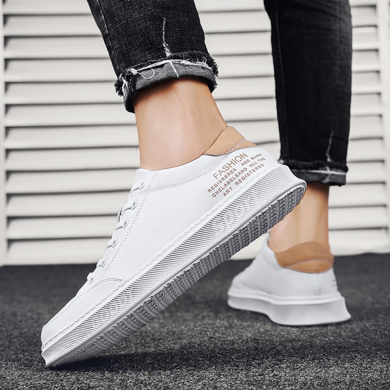 

Designer Men Casual Shoes Hot Sale Male Fashion lace up outdoor breathable Sneakers genuine Leather men Shoes buty meskie