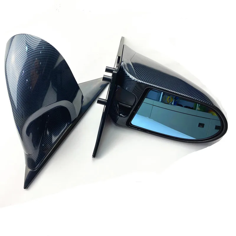 For Honda For Civic Spoon Side Door Manual Mirrors Carbon Fiber Look EG EK 4DR/2DR