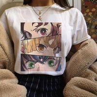 demon slayer t shirt funny short sleeve anime t shirt harajuku oversized t shirt summer womens kimetsu no yaiba