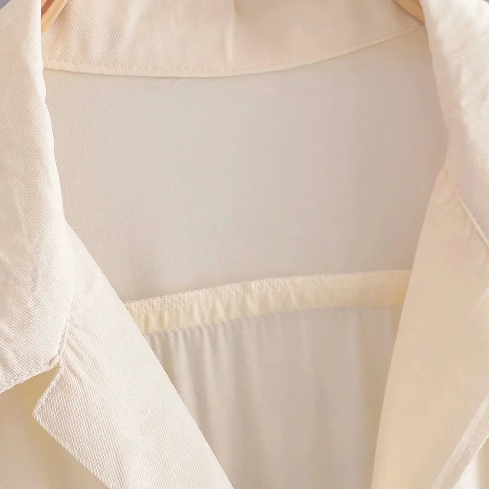 

Women Solid apricot Loose Streetwear TurnDown Collar Shirt Ladies Single Breasted Long Sleeve Shirt Female Casual Fashion Blouse