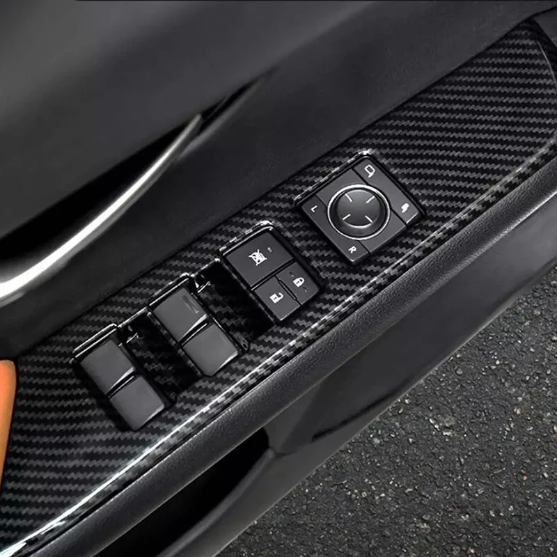 

Door Handle Holder Window Lift Button Switch Decoration Cover Trim Fit for Lexus Ux 200 250H 2019 2020 Abs Carbon Fiber