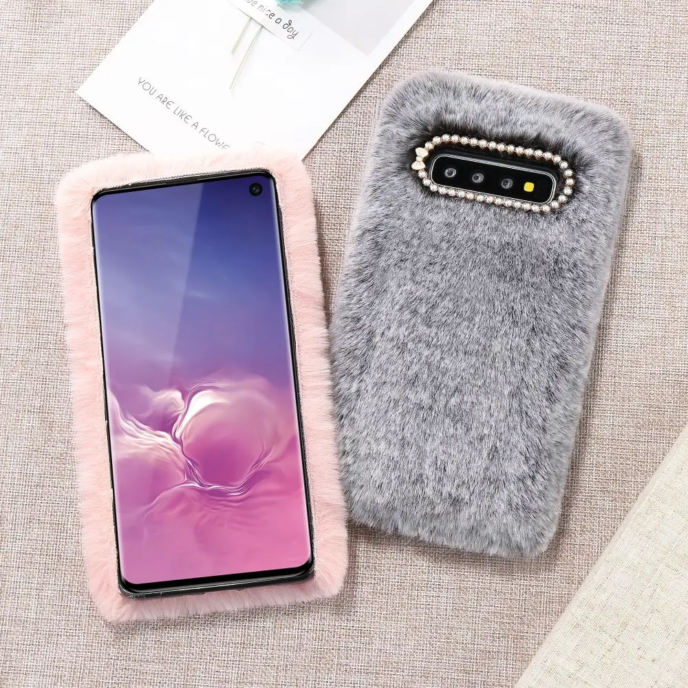 LAPOPNUT милый теплый пушистый мягкий шерстяной плюшевый чехол для Samsung Galaxy S20 Ultra S9 S8