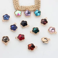 12pcslot zinc alloy colorful flowers crystal charms 12mm for glass living memory locket diy accessories free shipping