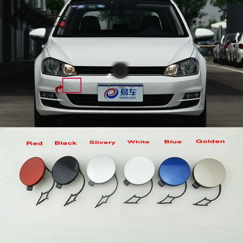 

Apply to Golf 7 MK7 2014-2017 Front bumper trailer hitch cover Traction hook cover