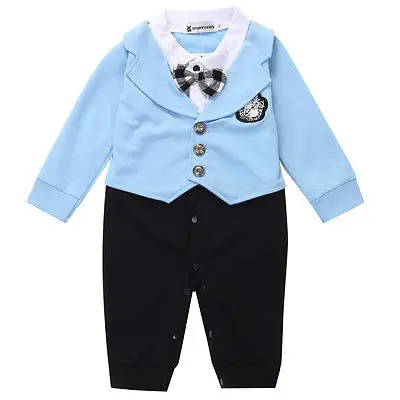 

Newborn Infant Baby Boy Gentleman Rompers Jumpsuit Bodysuit Outfit Clothes 0-24M