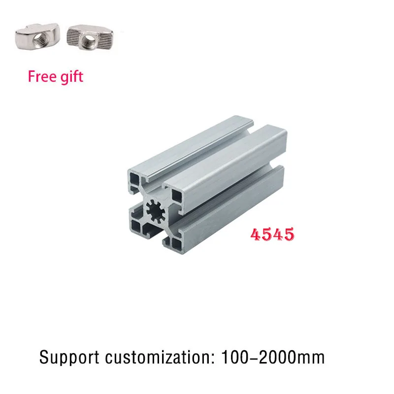 

1pcs 4545 T-Slot Aluminum Profile Linear Rail 800mm 1000mm Extrusion Frame European Standard Camera Slider Furniture 3D Printer