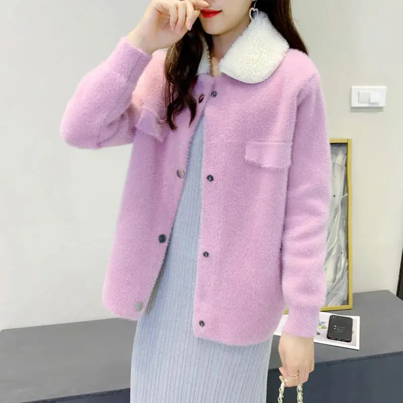 Женский вязаный кардиган из искусственного кашемира на весну и осень 2020 женская