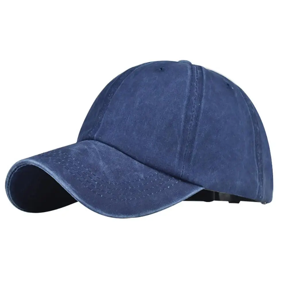 

Summer Baseball Caps Vintage Solid Color Adjustable Anti UV Outdoor Sports Ponytail Hat Baseball Cap Unisex