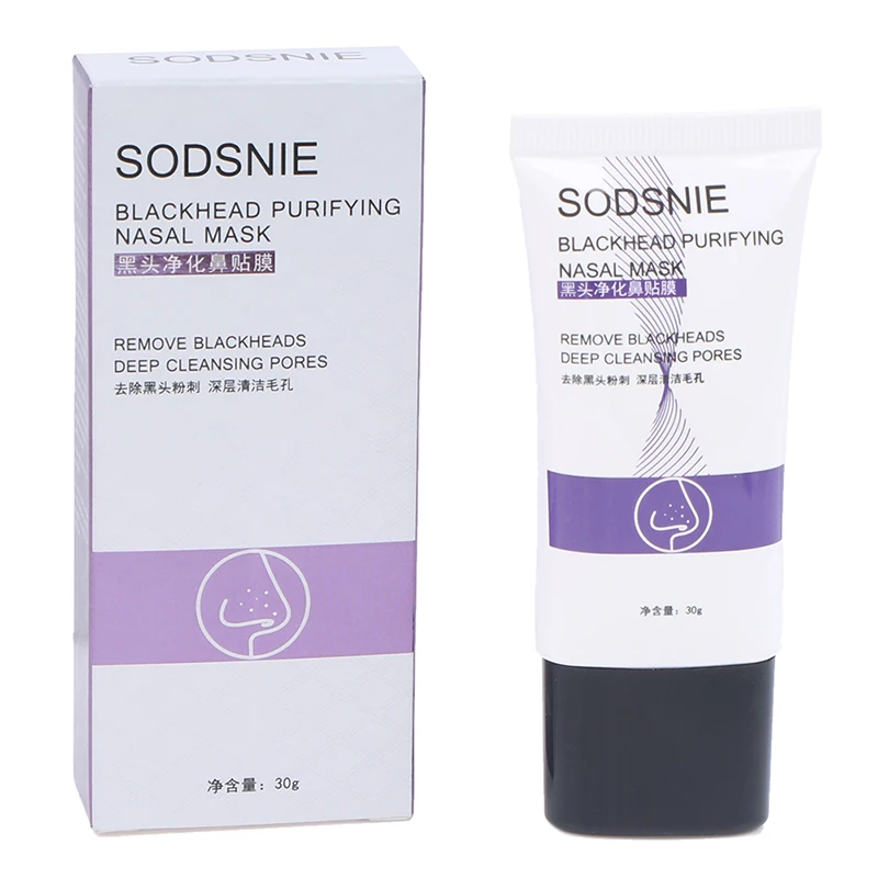 Blackhead удаление Глубокая чистка очищающий акне пилинг черная грязевая маска для