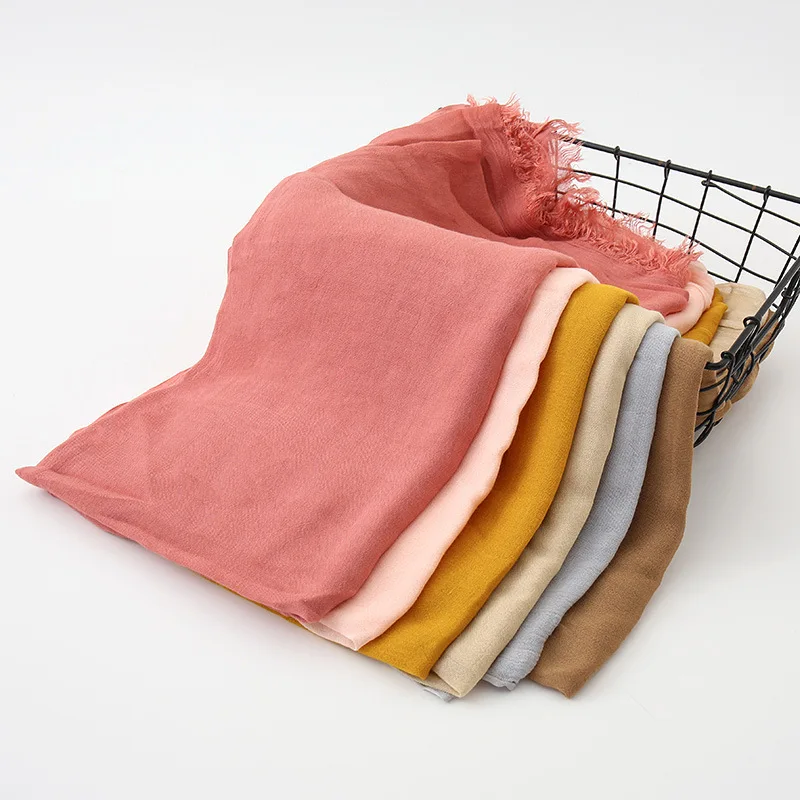 Женские однотонные кисточки конфетных цветов кашемировая шаль шарф Сезон лето