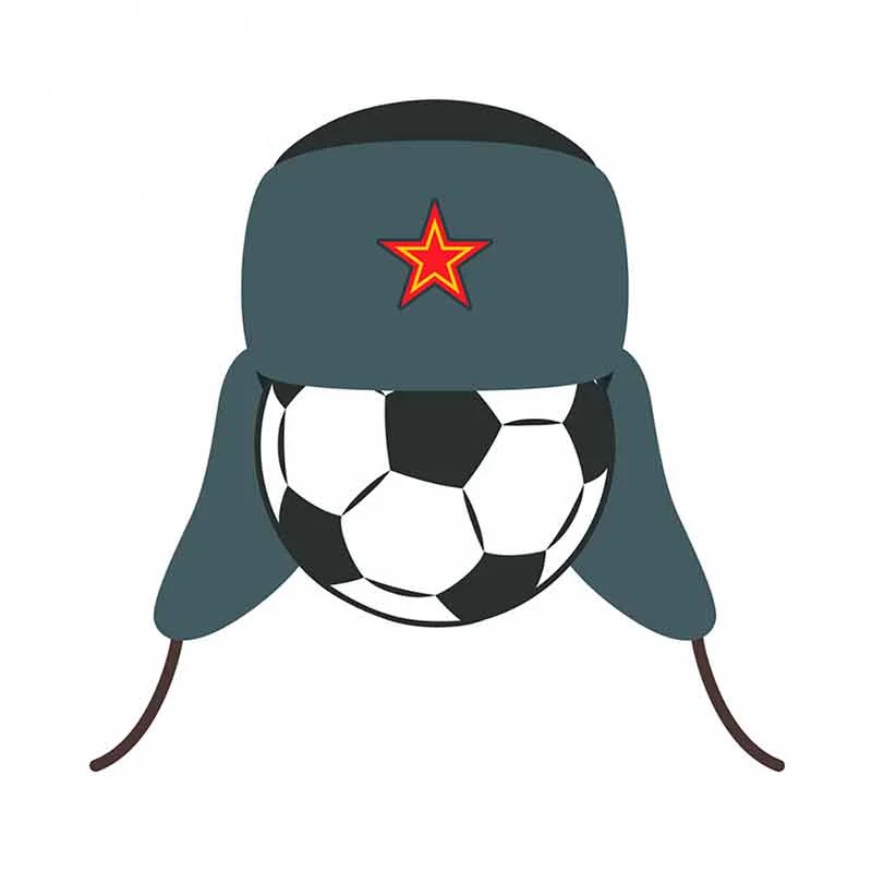 

13cm X 12.5cm For Football Car Stickers PVC Interesting Decal Creative Graphics Scratch-Proof Car Assessoires Decoration