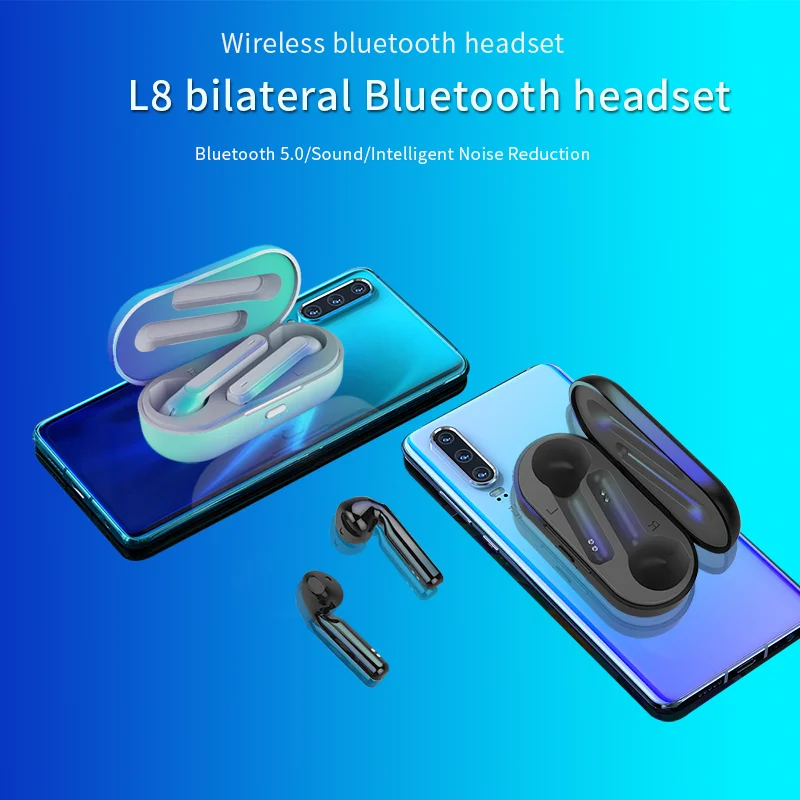 TWS Bluetooth наушники V5.0 беспроводные вкладыши с микрофоном водонепроницаемые